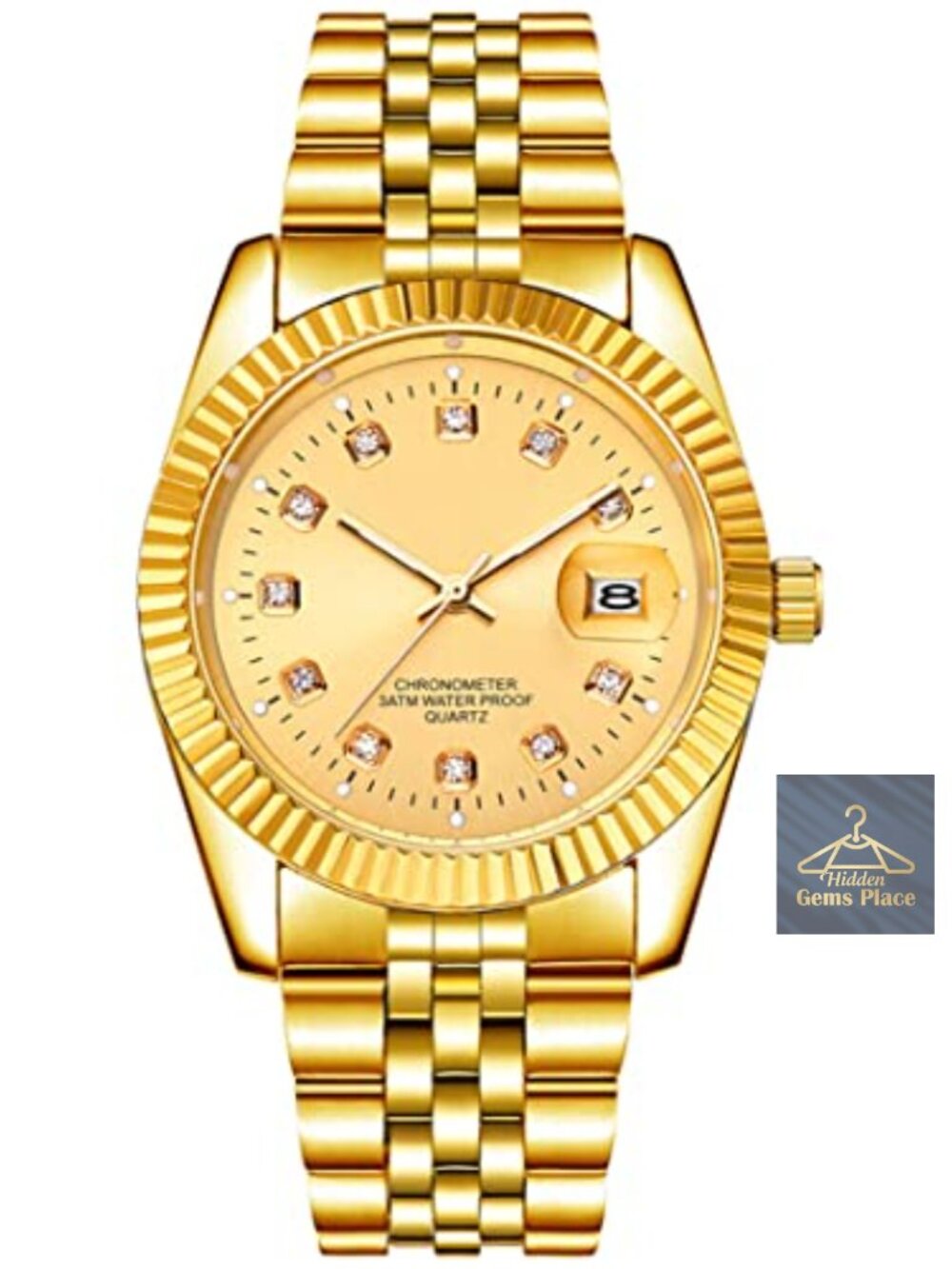 Men's Classic Analog Quartz Watch Stainless Steel Bracelet Date Window Business